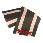 Deluxe Red Bow Striped Table Runner 180x33cm - Pure Apotheca