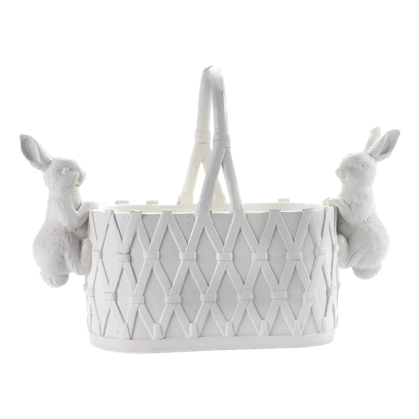 DELUXE WHITE BUNNIES CLIMBING BASKET PLANTER - Pure Apotheca