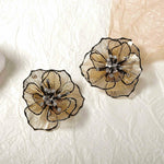 Denise Flower Gold/Black Earrings - Pure Apotheca