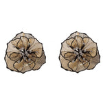 Denise Flower Gold/Black Earrings - Pure Apotheca