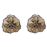 Denise Flower Gold/Black Earrings - Pure Apotheca