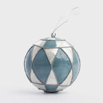 Diamond Hand Painted Capiz Bauble Blue - Pure Apotheca