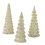 Distressed White Glass Tree 26cm - 3 Assorted designs - Pure Apotheca