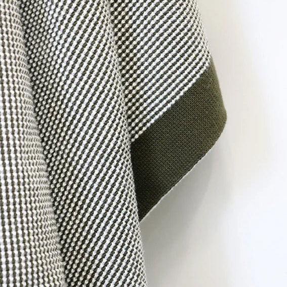 Dunedin Olive & Ivory Throw Boucle Weave - Pure Apotheca