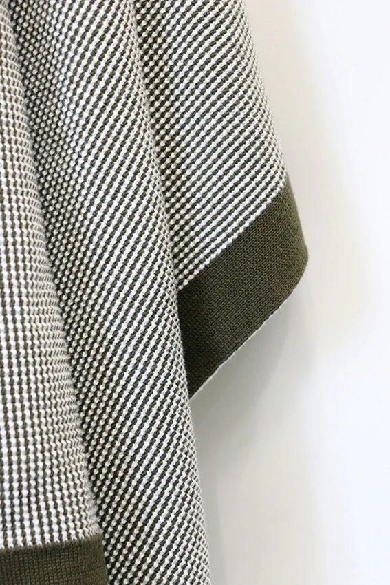 Dunedin Olive & Ivory Throw Boucle Weave - Pure Apotheca