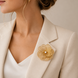 Fine Magnolia Flower Brooch