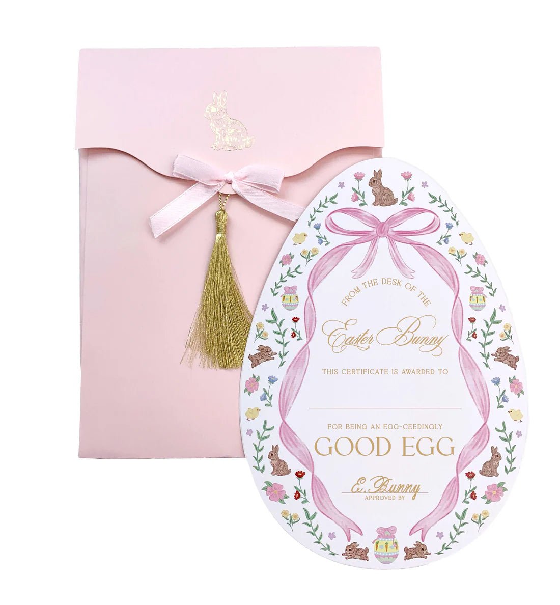 Easter Bunny Good Egg Certificate and Envelope Pink - Pure Apotheca