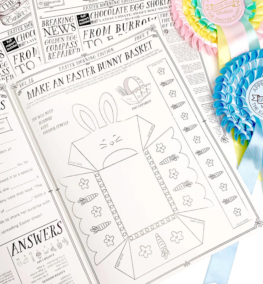 Easter Newspaper Activity Booklet - Set of 2 Booklets - Pure Apotheca