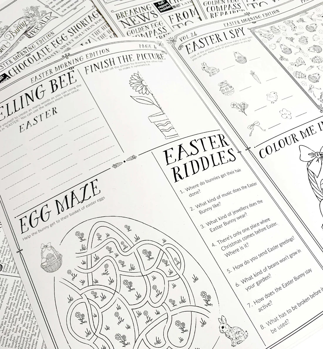 Easter Newspaper Activity Booklet - Set of 2 Booklets - Pure Apotheca