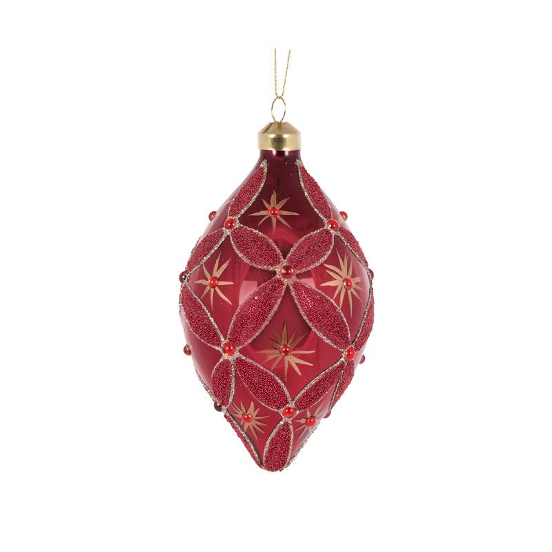 ELABORATE BURGUNDY TWINKLE DROP BAUBLE - Pure Apotheca