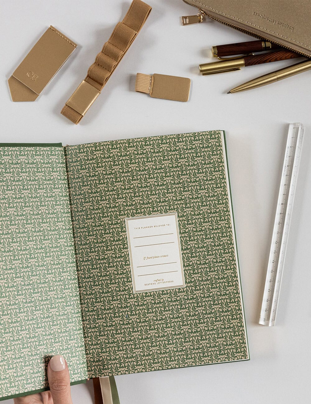 Elastic Book Strap Gold - Pure Apotheca