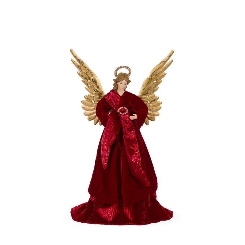 ELEGANT BURGUNDY ANGEL TREE TOPPER - Pure Apotheca
