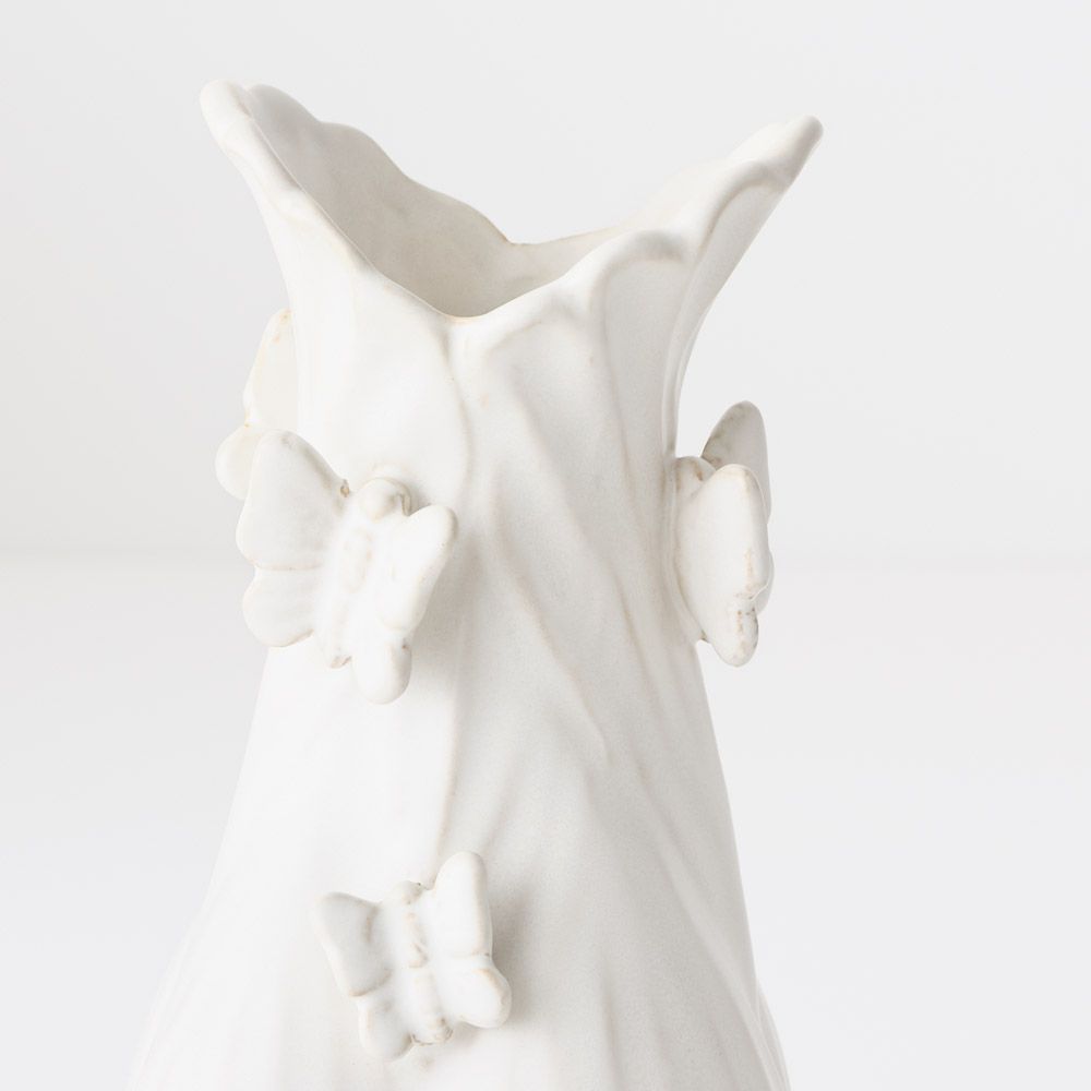 Elisa Vase White 20cmh x 11cmd - Pure Apotheca