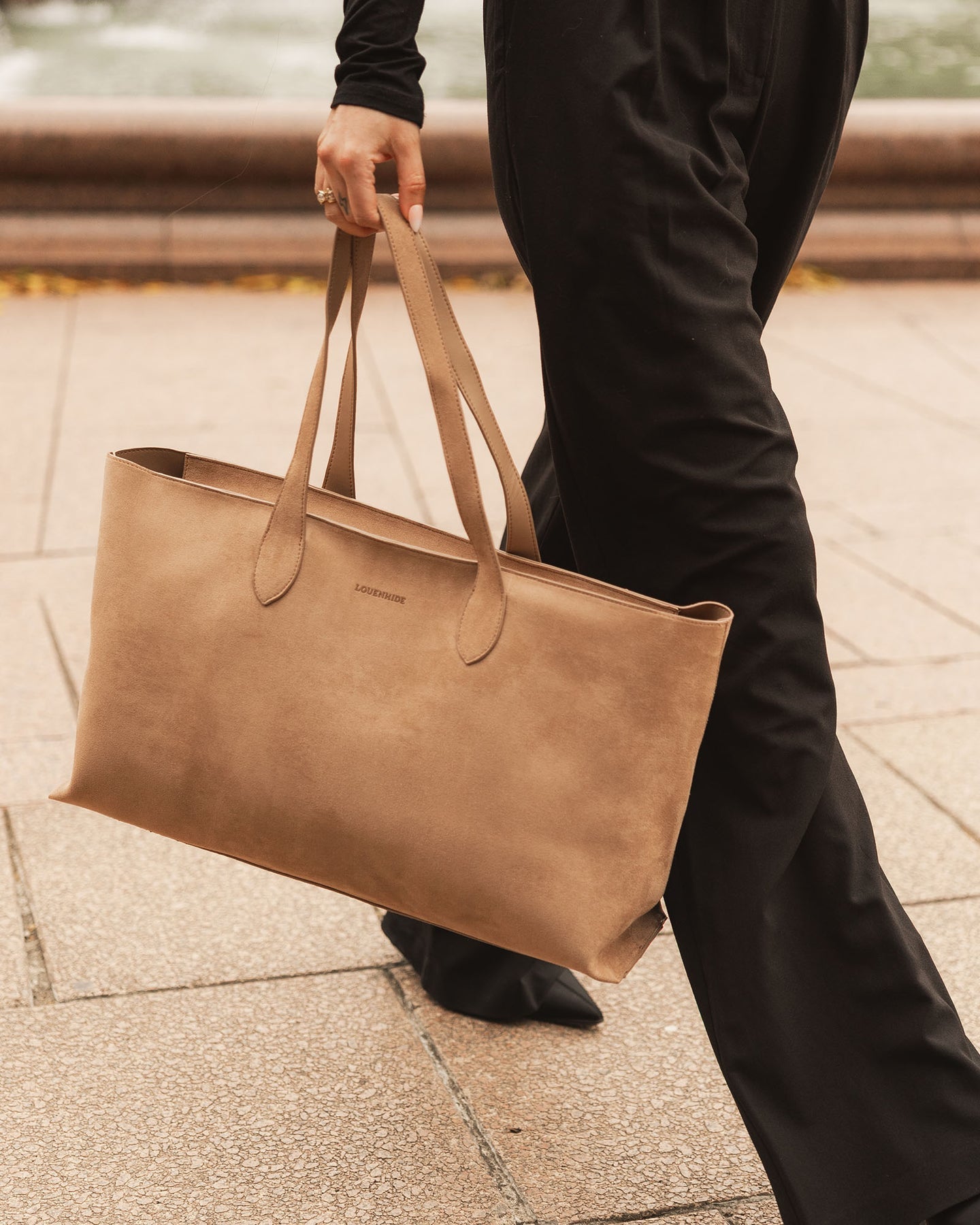 Elke Suedette Tote Bag Suedette Honey - Pure Apotheca