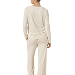 Ellie Lightweight Velour Cable Knit Set Ivory - Pure Apotheca