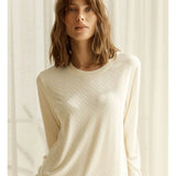 Ellie Lightweight Velour Cable Knit Set Ivory - Pure Apotheca