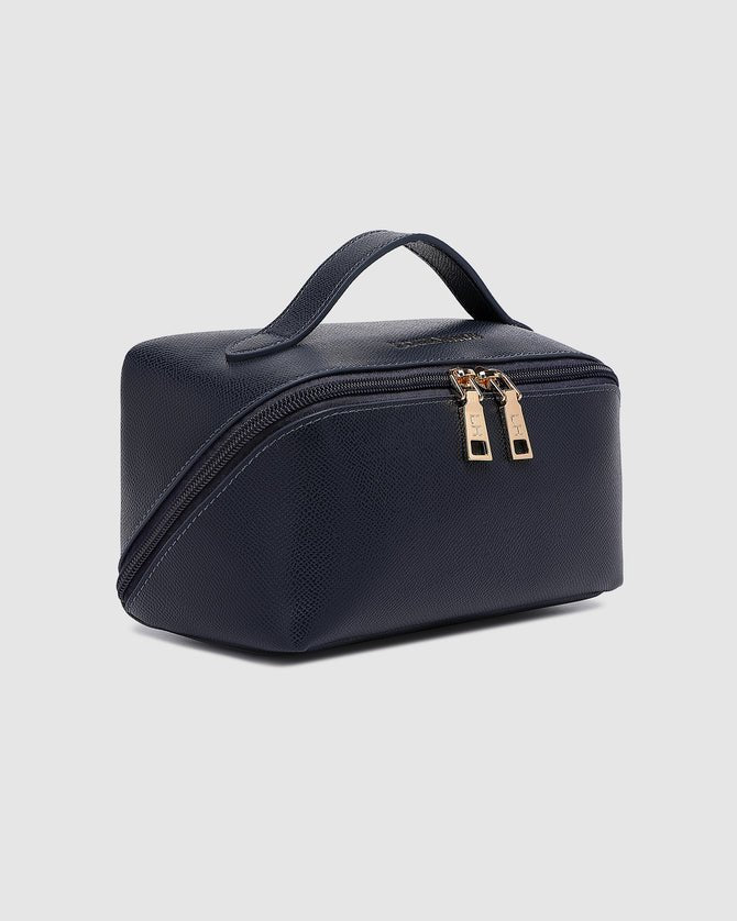 Ellis Makeup Bag Navy - Pure Apotheca