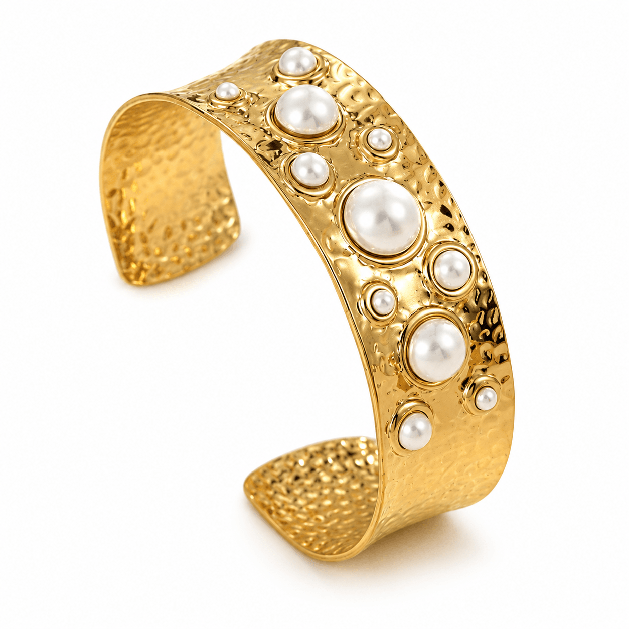 Elora Wide Cuff with Pearls - Pure Apotheca