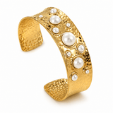 Elora Wide Cuff with Pearls - Pure Apotheca