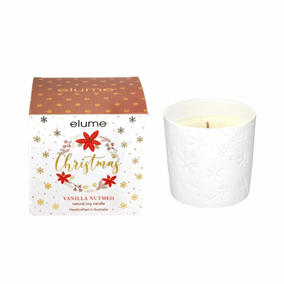 Elume Christmas Elegant Vanilla Nutmeg Candle - Pure Apotheca