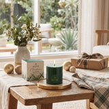 Elume Christmas Frosted Pine Pillar Candle 3x3”