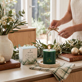 Elume Christmas Frosted Pine Pillar Candle 3x3”