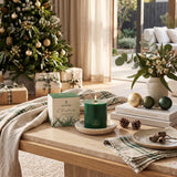 Elume Christmas Frosted Pine Pillar Candle 4x4”
