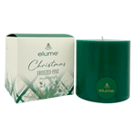 Elume Christmas Frosted Pine Pillar Candle 4x4” - Pure Apotheca
