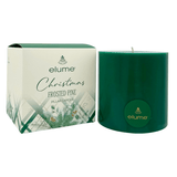 Elume Christmas Frosted Pine Pillar Candle 4x4” - Pure Apotheca
