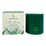 Elume Christmas Frosted Pine Pillar Candle 4x4” - Pure Apotheca