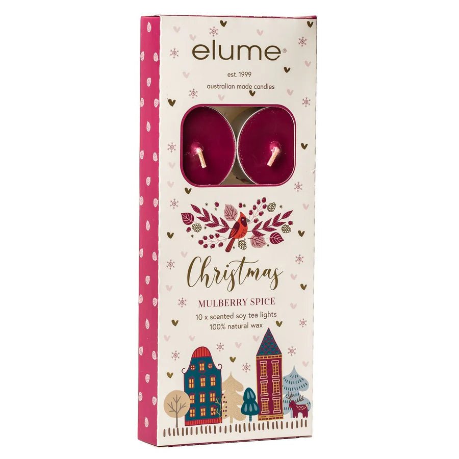 Elume Christmas Mulberry Spice Tealights 10pk - Pure Apotheca