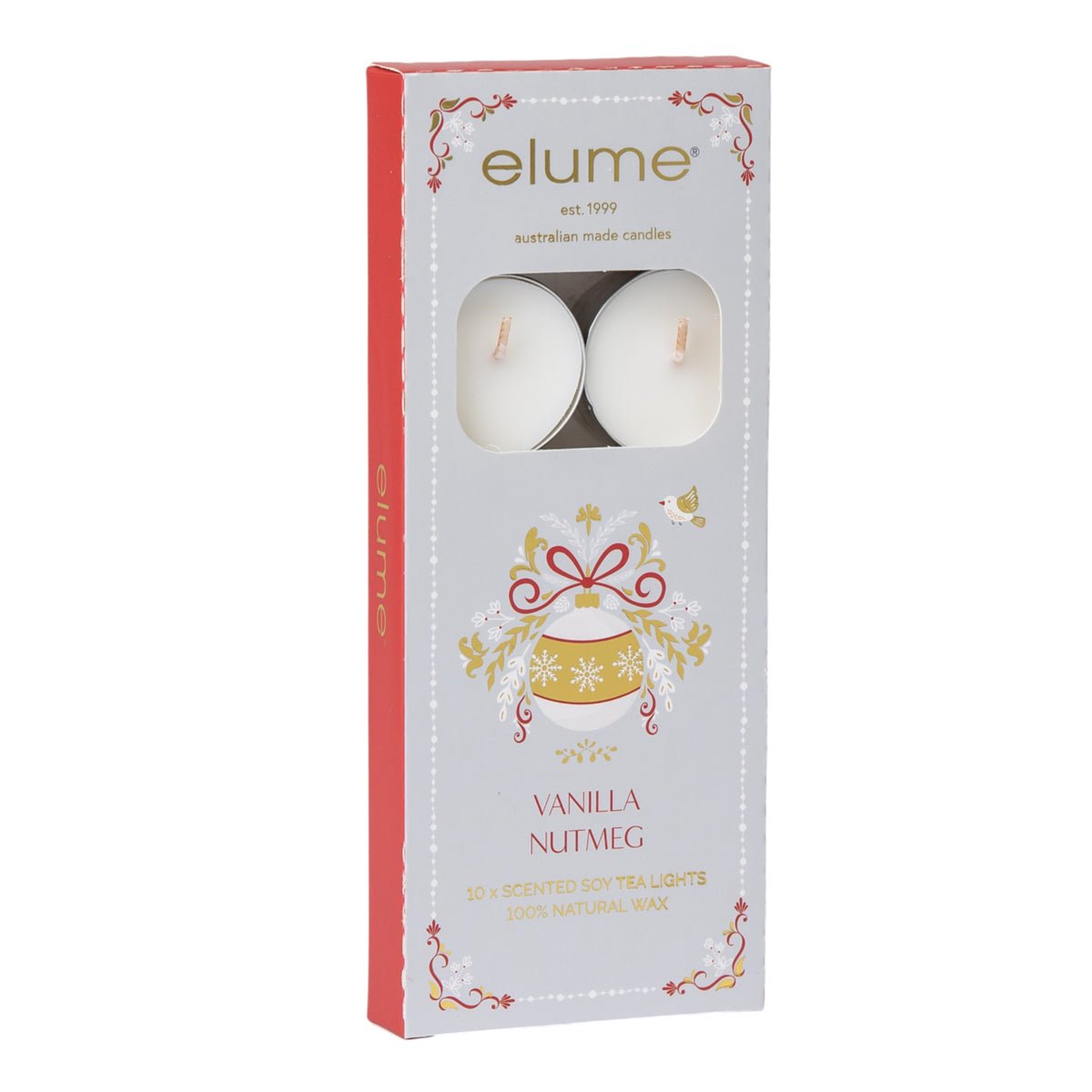 Elume Christmas Vanilla Nutmeg Tealights 10pk - Pure Apotheca