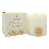 Elume Christmas Vanilla Snowflake Pillar Candle 4x4” - Pure Apotheca