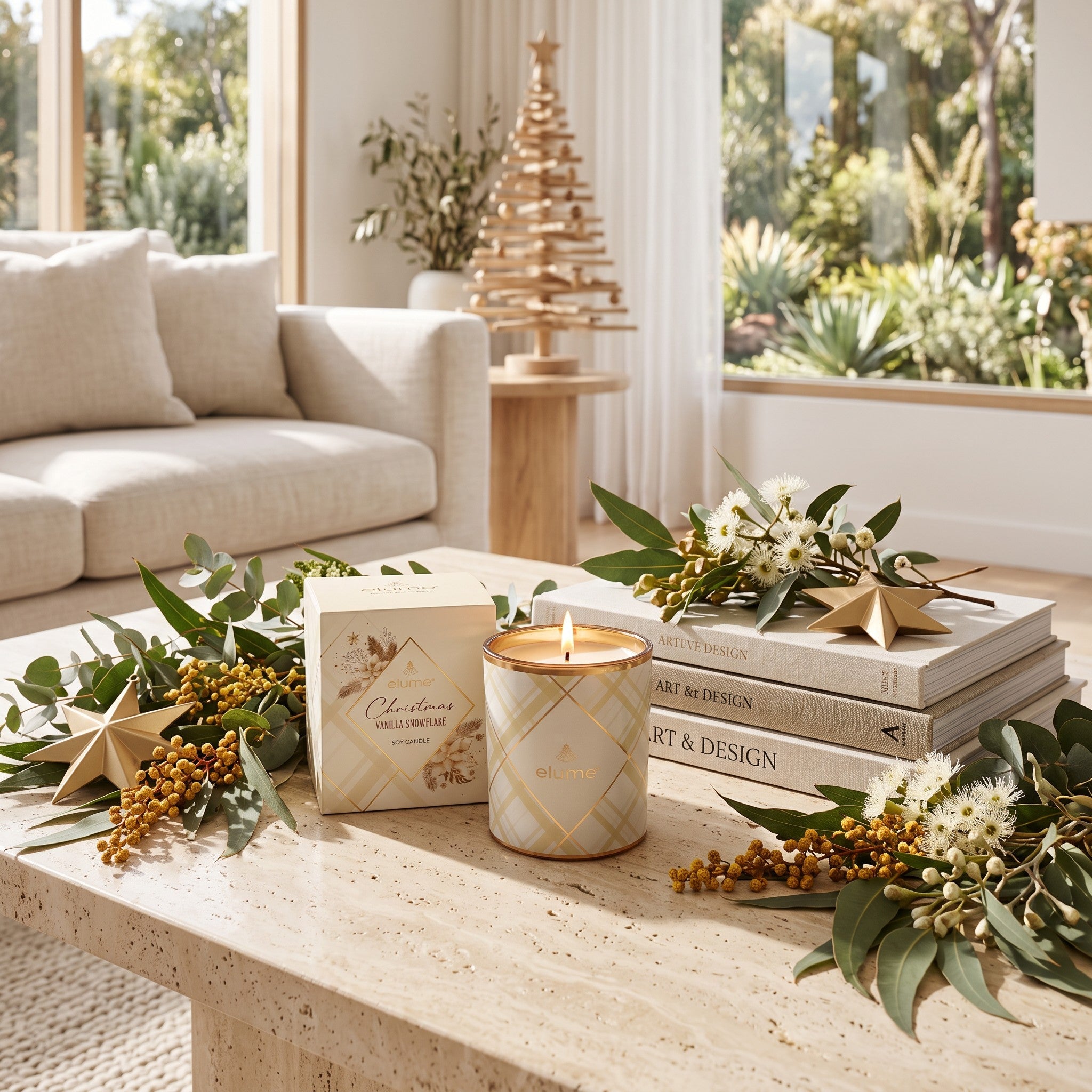 Elume Christmas Vanilla Snowflake Soy Candle 200g - Pure Apotheca