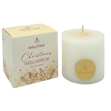 Elume Christmas Vanilla Snowflake Pillar Candle 3x3”