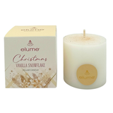 Elume Christmas Vanilla Snowflake Pillar Candle 3x3”