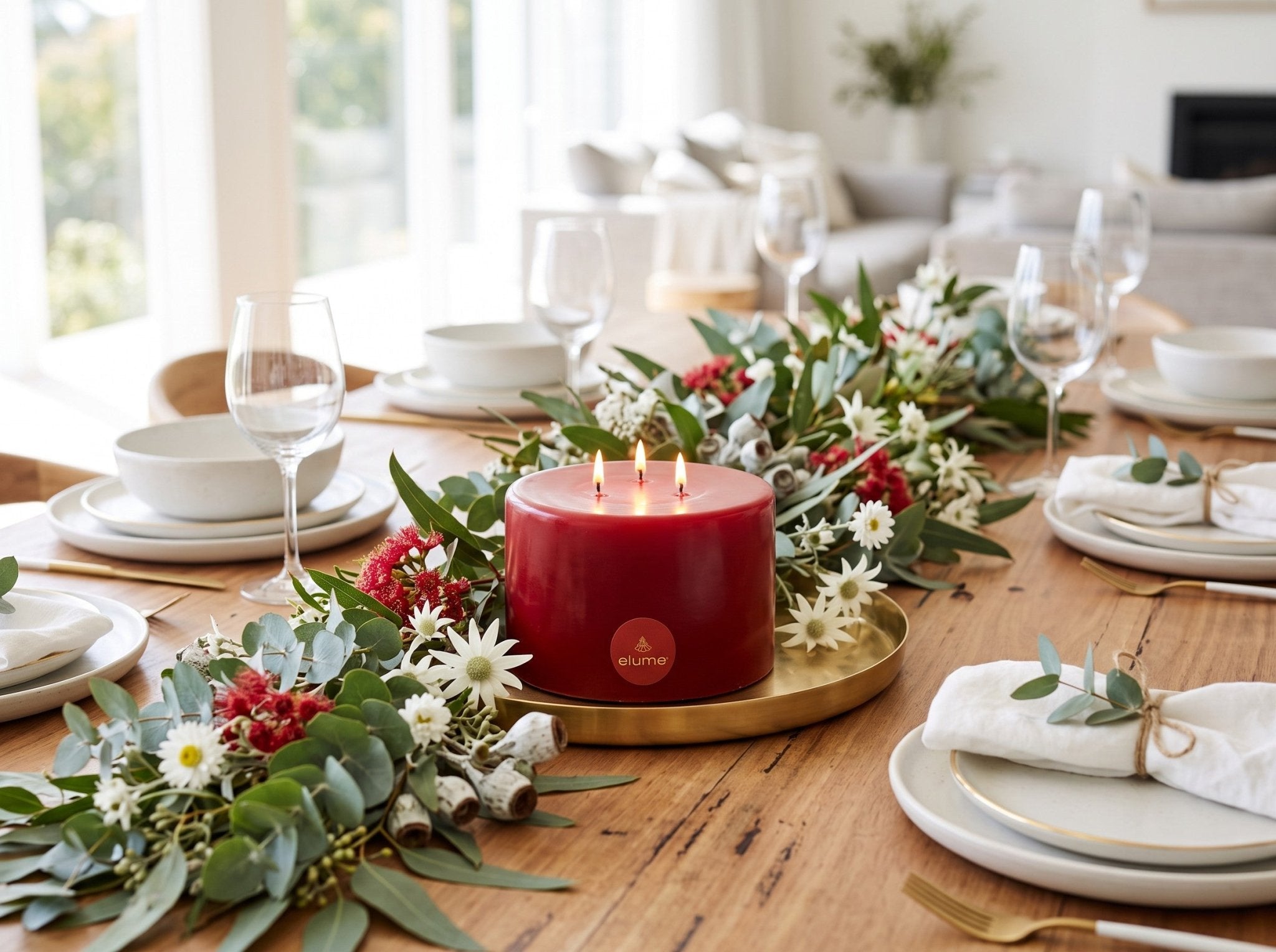 Elume Christmas Winter Spice Pillar Candle 6x4” - Pure Apotheca