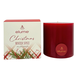 Elume Christmas Winter Spice Pillar Candle 4x4”