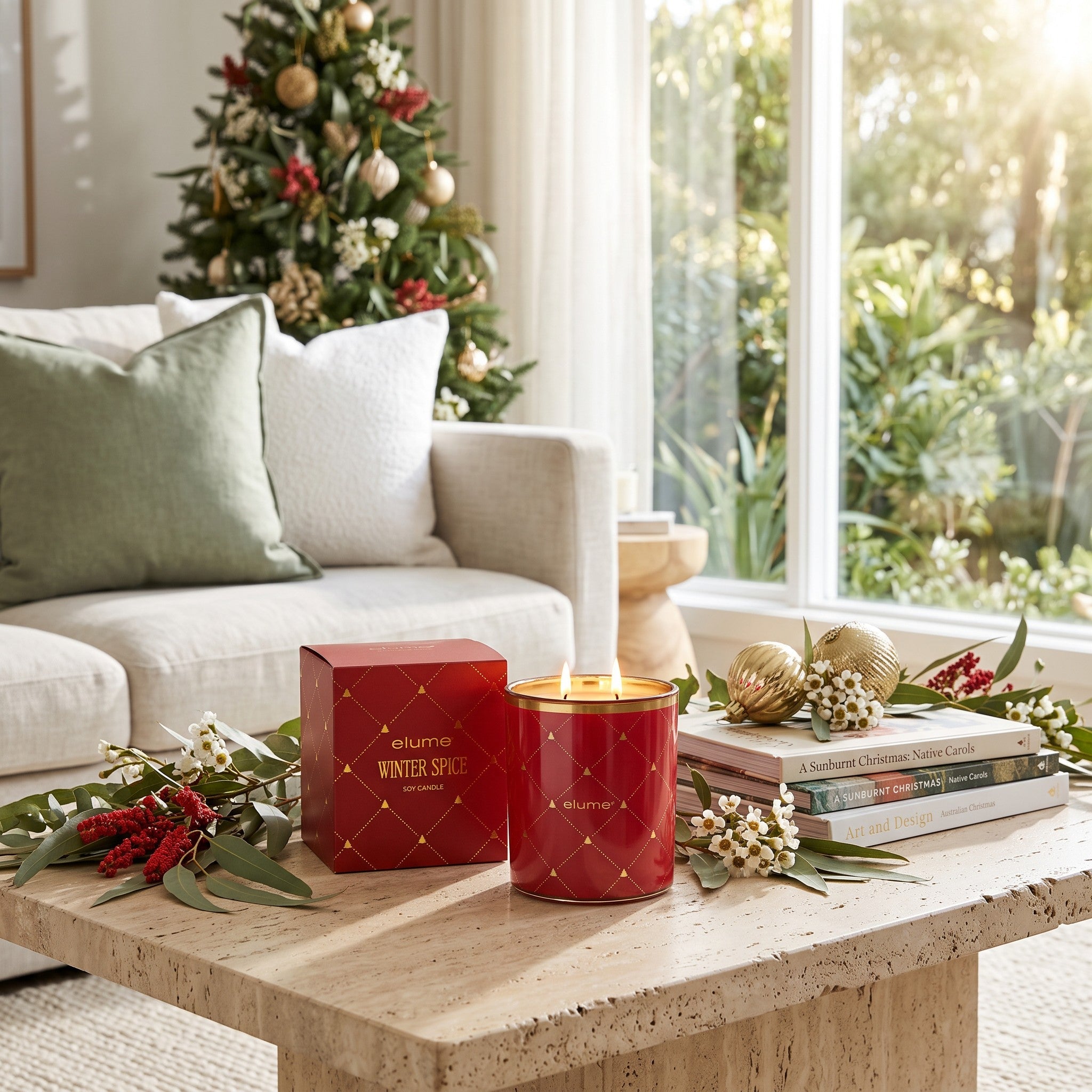 Elume Christmas Winter Spice Soy Candle 400g - Pure Apotheca