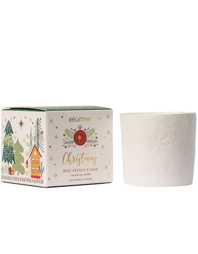 Elume Elegant Christmas Pine Needle & Sage Candle - Pure Apotheca