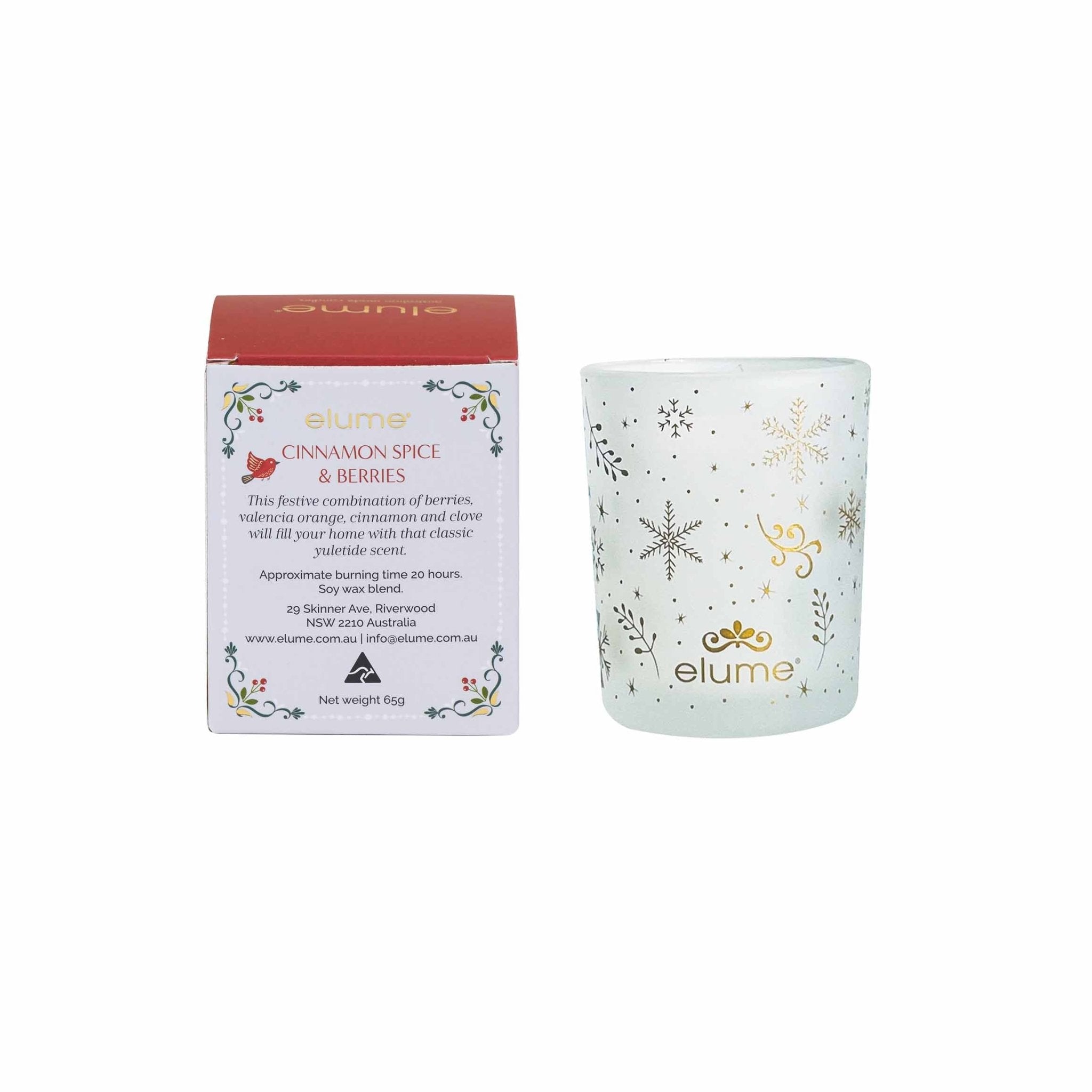 Elume Petite Christmas Cinnamon Spice & Berries Candle - Pure Apotheca