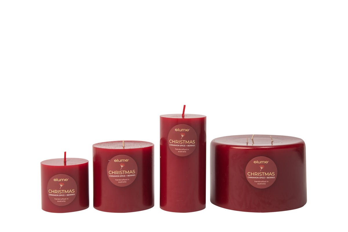 Elume Pillar Candle Cinnamon Spice & Berries 3x3” - Pure Apotheca