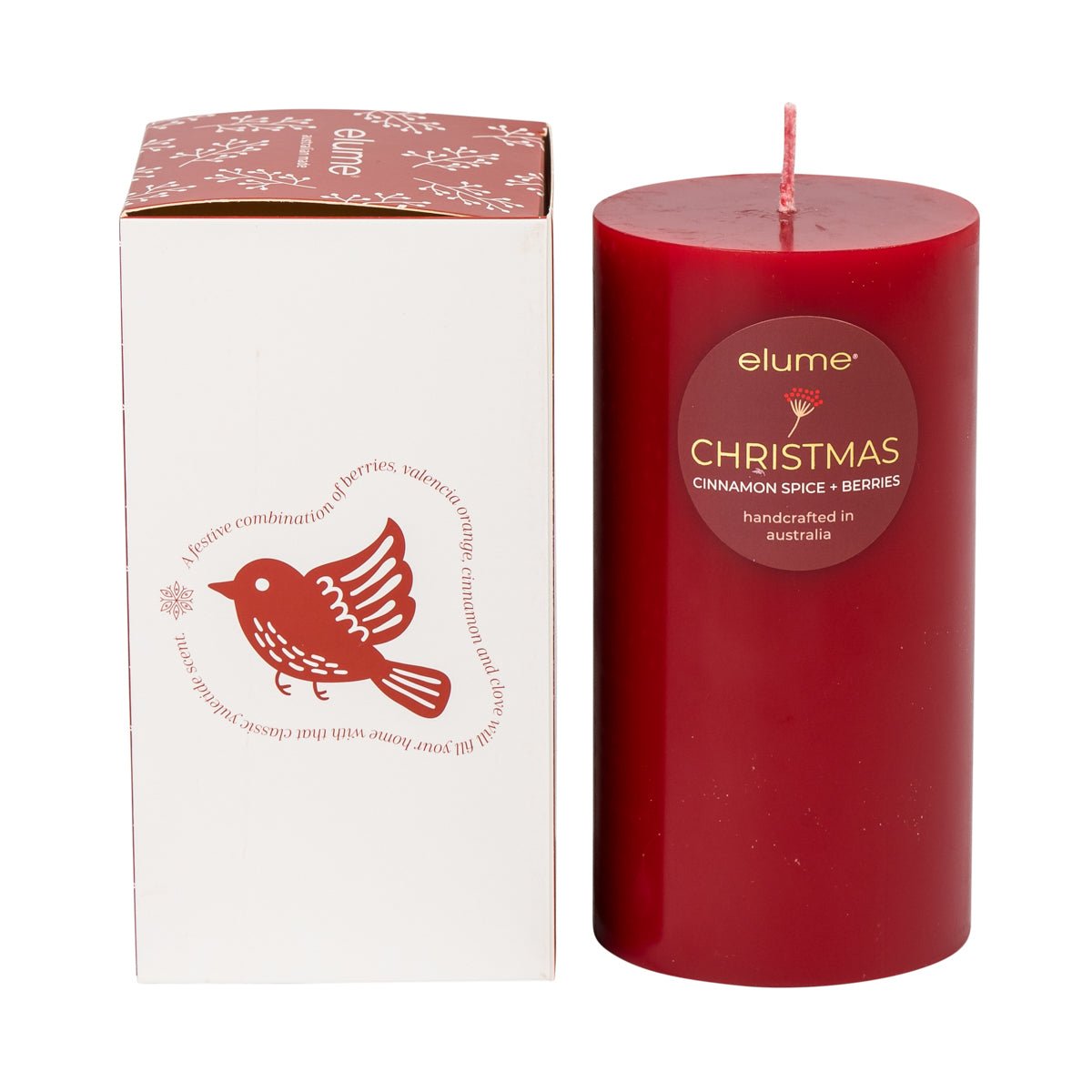 Elume Pillar Cinnamon Spice & Berries 3x6” - Pure Apotheca