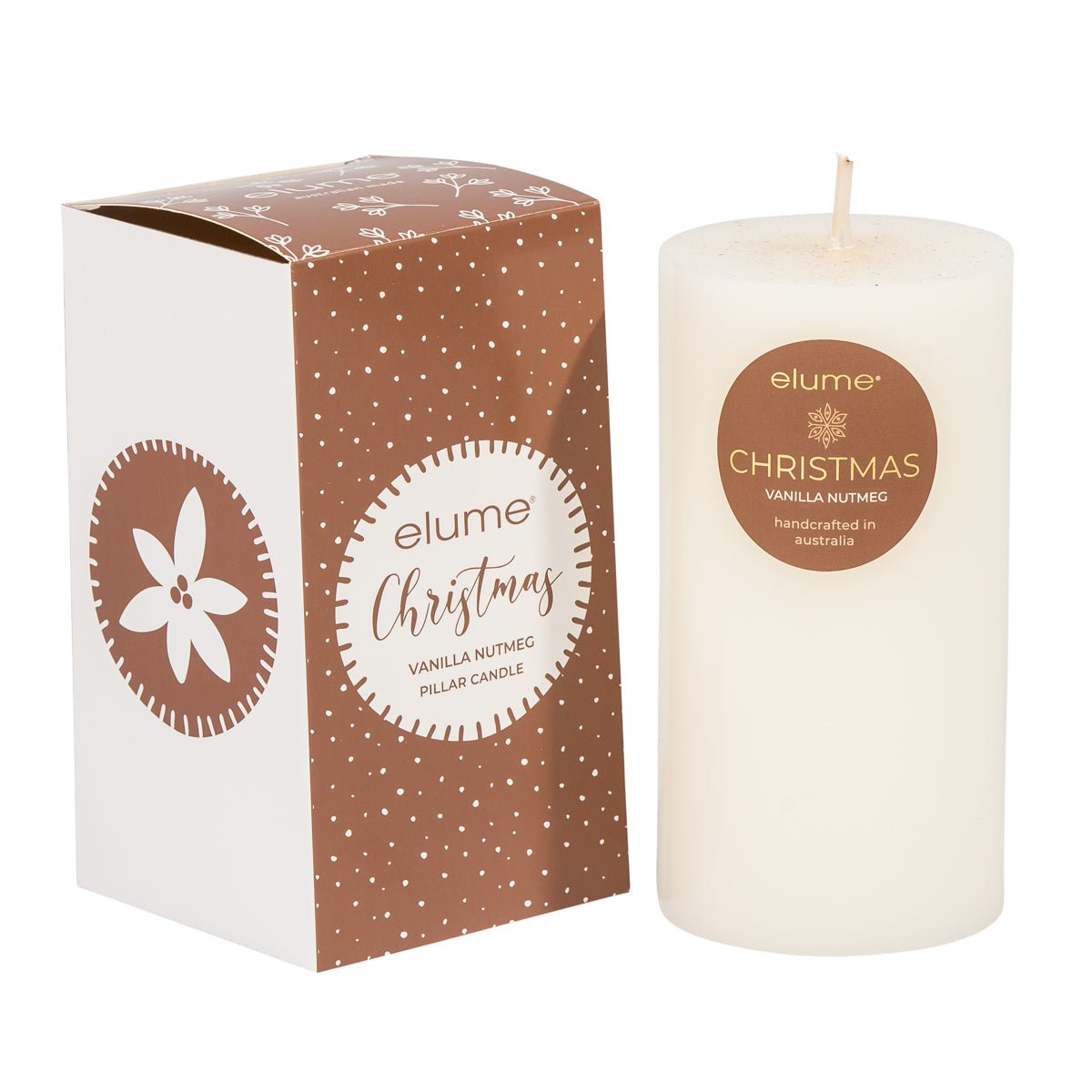 Elume Pillar Vanilla Nutmeg 3x6” - Pure Apotheca