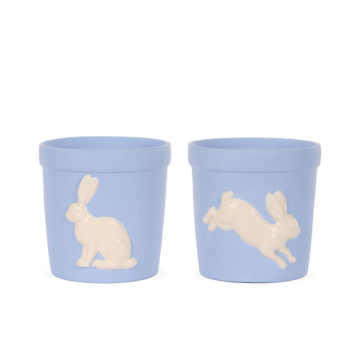 EMBOSSED BLUE LAPIN PLANTERS - 2 ASST - Pure Apotheca