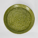 Embossed Enamel Round Tray Green - Pure Apotheca