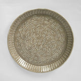 Embossed Enamel Round Tray Taupe - Pure Apotheca