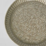 Embossed Enamel Round Tray Taupe - Pure Apotheca