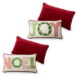 Embroided Joy/Noel Christmas Pillow 35x60cm/24” - Pure Apotheca