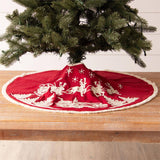 Embroidered Santa's Sleigh Tree Skirt - Pure Apotheca
